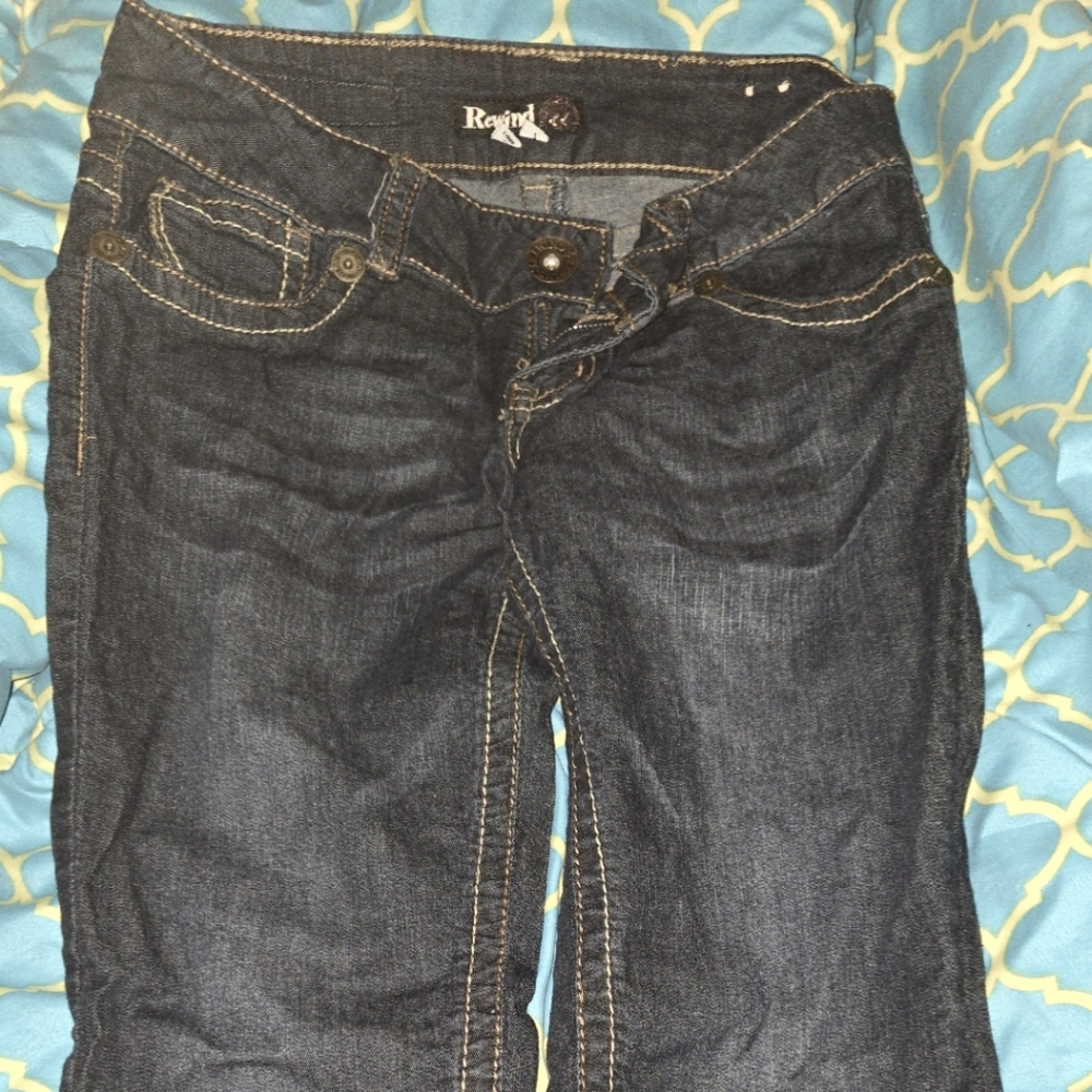 Y2k Rewind Women's Midnight Blue Jeans Sz7